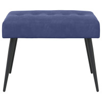 Produktbild för Bänk med knappar Polisblå 60 x 40 x 45 cm Sammet