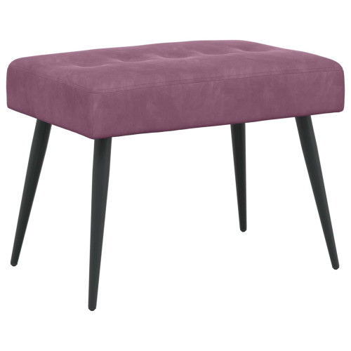 vidaXL Bänk med knappar Lila 60 x 40 x 45 cm Sammet