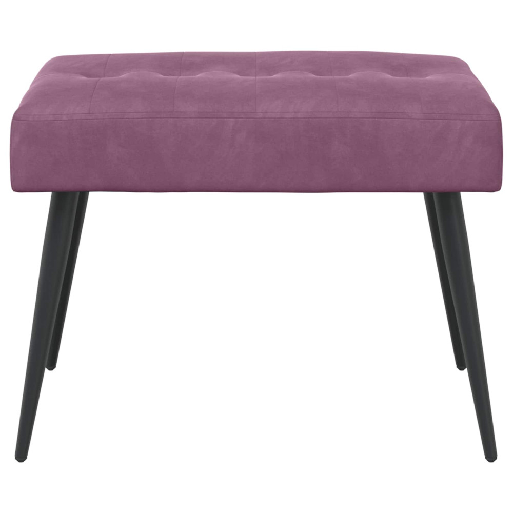 Produktbild för Bänk med knappar Lila 60 x 40 x 45 cm Sammet
