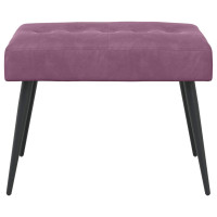 Produktbild för Bänk med knappar Lila 60 x 40 x 45 cm Sammet