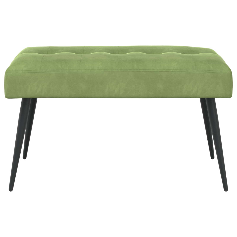 Produktbild för Bänk med knappar Ljusgrön 80 x 40 x 46 cm Sammet