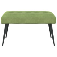 Produktbild för Bänk med knappar Ljusgrön 80 x 40 x 46 cm Sammet