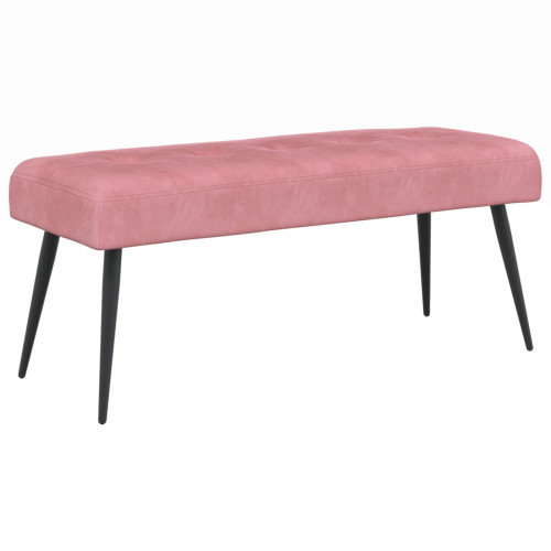 vidaXL Bänk med knappar Rosa 80 x 40 x 46 cm Sammet
