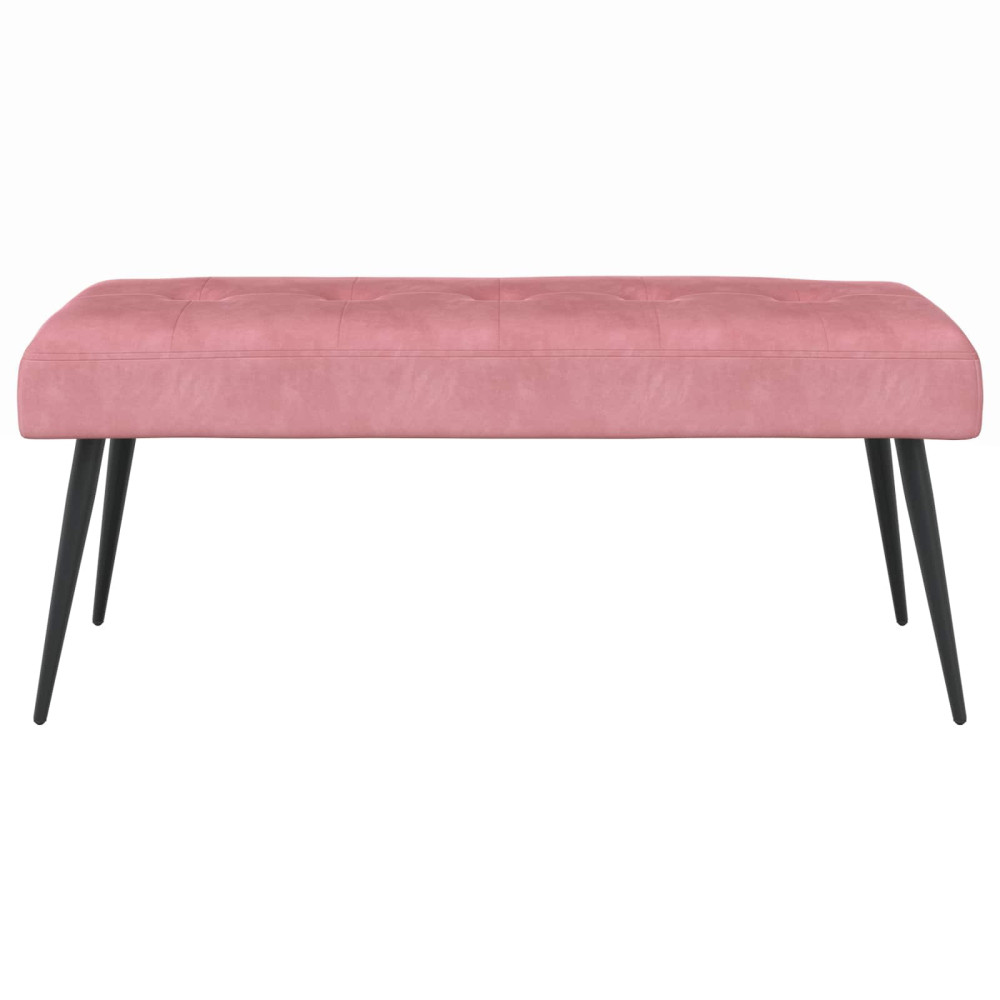 Produktbild för Bänk med knappar Rosa 80 x 40 x 46 cm Sammet