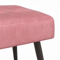 Produktbild för Bänk med knappar Rosa 80 x 40 x 46 cm Sammet