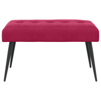 Produktbild för Bänk med knappar Vinröd 80 x 40 x 46 cm Sammet