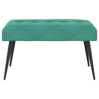 Produktbild för Bänk med knappar Turkos 80 x 40 x 46 cm Sammet