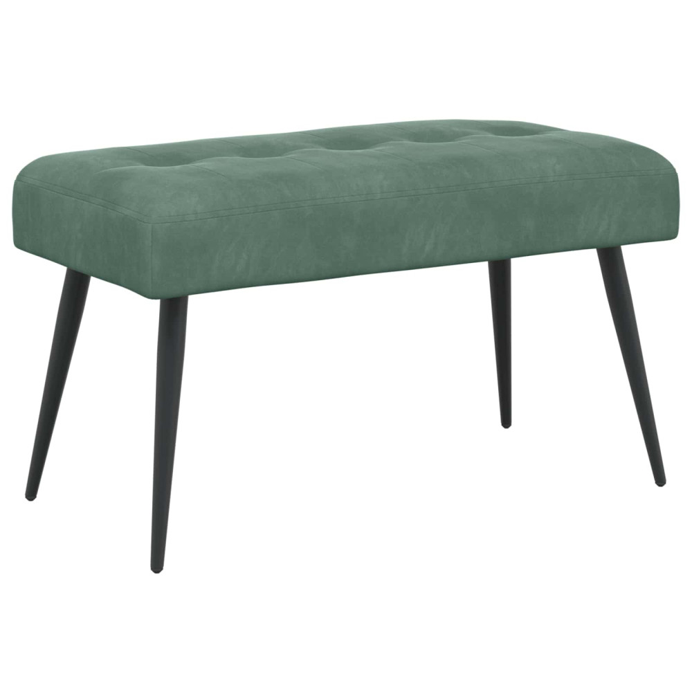 Produktbild för Bänk med knappar Havgrön 80 x 40 x 46 cm Sammet