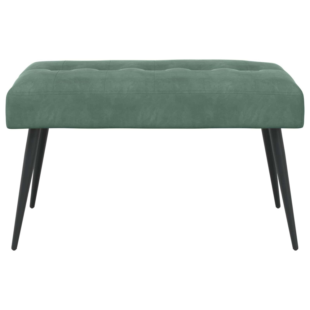 Produktbild för Bänk med knappar Havgrön 80 x 40 x 46 cm Sammet
