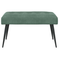 Produktbild för Bänk med knappar Havgrön 80 x 40 x 46 cm Sammet