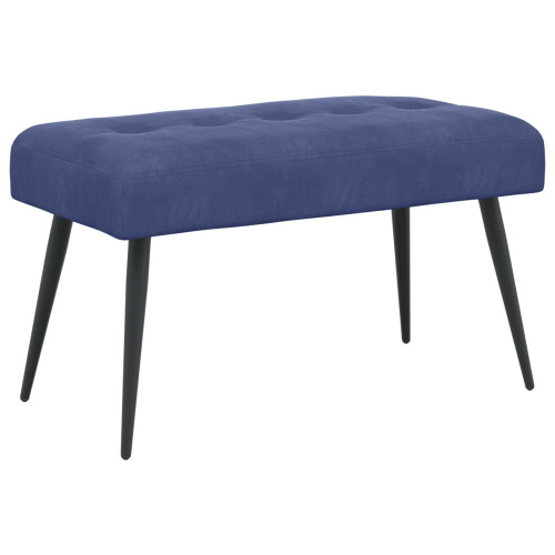 vidaXL Bänk med knappar Polisblå 80 x 40 x 46 cm Sammet