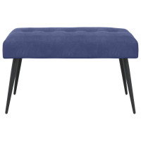 Produktbild för Bänk med knappar Polisblå 80 x 40 x 46 cm Sammet