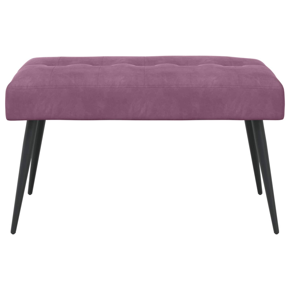 Produktbild för Bänk med knappar Lila 80 x 40 x 46 cm Sammet