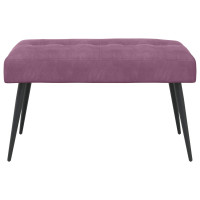 Produktbild för Bänk med knappar Lila 80 x 40 x 46 cm Sammet