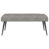 Produktbild för Bänk med knappar Ljusgrå 110 x 40 x 46 cm Sammet