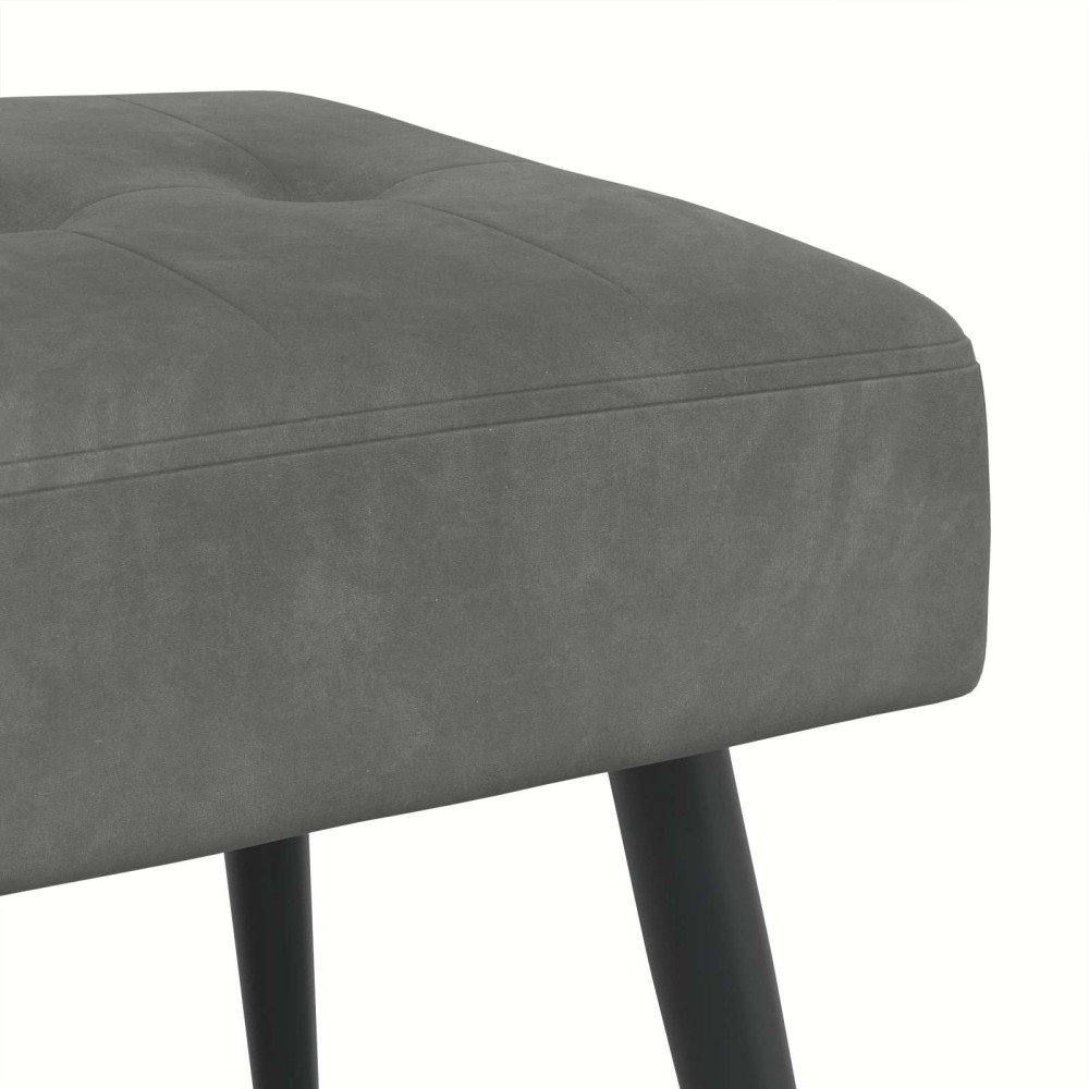Produktbild för Bänk med knappar Mörkgrå 110 x 40 x 46 cm Sammet