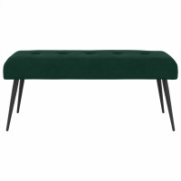 Produktbild för Bänk med knappar Mörkgrön 110 x 40 x 46 cm Sammet