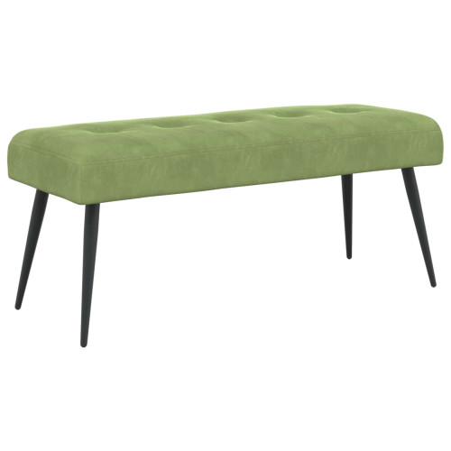 vidaXL Bänk med knappar Ljusgrön 110 x 40 x 46 cm Sammet