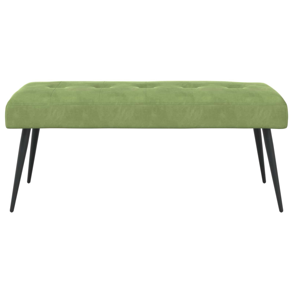 Produktbild för Bänk med knappar Ljusgrön 110 x 40 x 46 cm Sammet