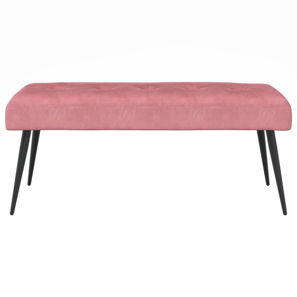Produktbild för Bänk med knappar Rosa 110 x 40 x 46 cm Sammet
