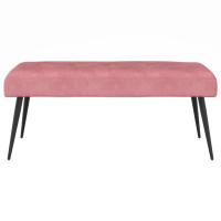 Produktbild för Bänk med knappar Rosa 110 x 40 x 46 cm Sammet