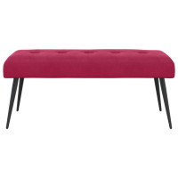 Produktbild för Bänk med knappar Vinröd 110 x 40 x 46 cm Sammet