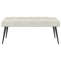 Produktbild för Bänk med knappar Gräddvit 110 x 40 x 46 cm Sammet