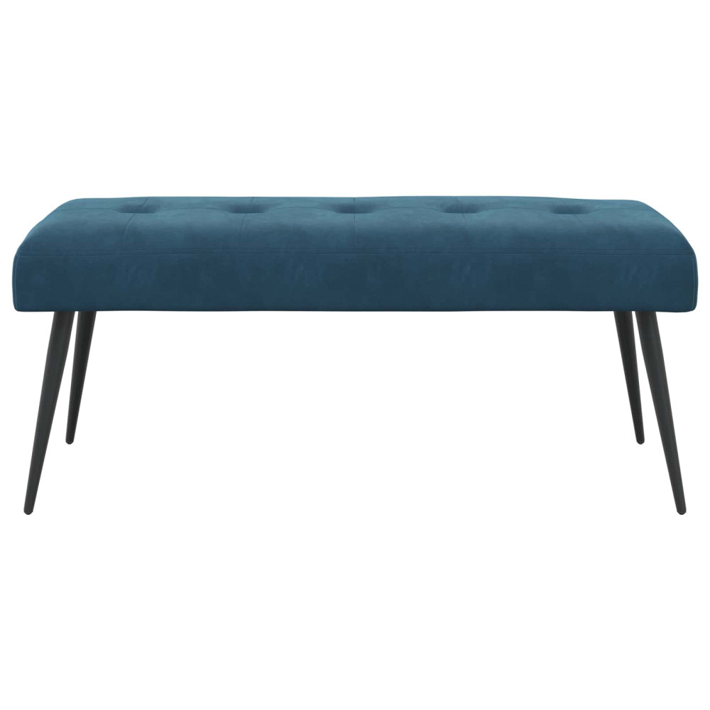Produktbild för Bänk med knappar Blå 110 x 40 x 46 cm Sammet