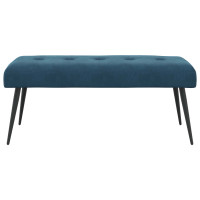 Produktbild för Bänk med knappar Blå 110 x 40 x 46 cm Sammet