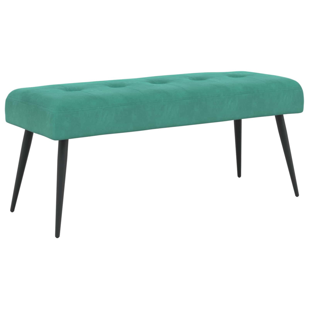Produktbild för Bänk med knappar Turkos 110 x 40 x 46 cm Sammet