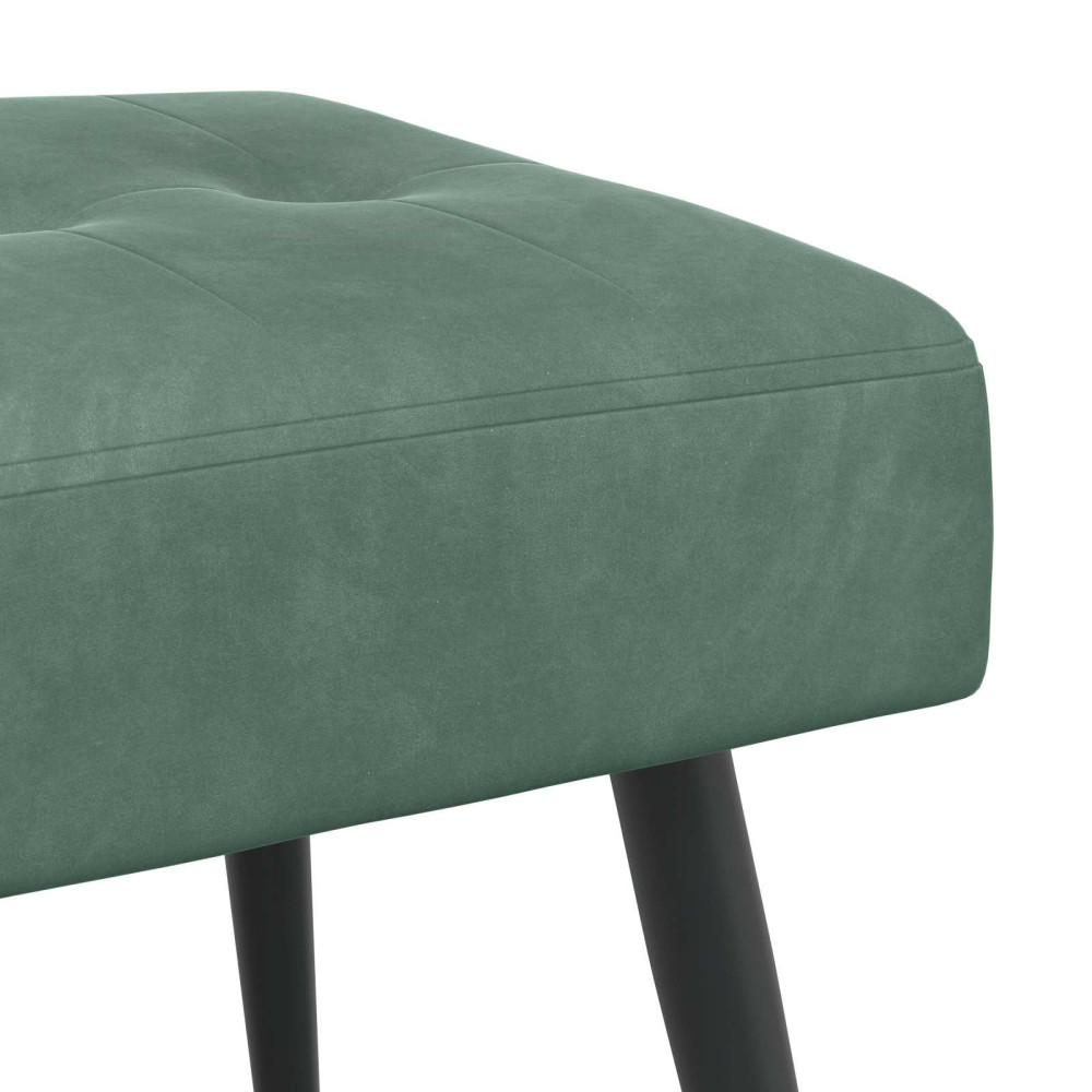 Produktbild för Bänk med knappar Havgrön 110 x 40 x 46 cm Sammet