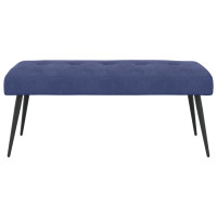 Produktbild för Bänk med knappar Polisblå 110 x 40 x 46 cm Sammet