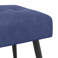 Produktbild för Bänk med knappar Polisblå 110 x 40 x 46 cm Sammet