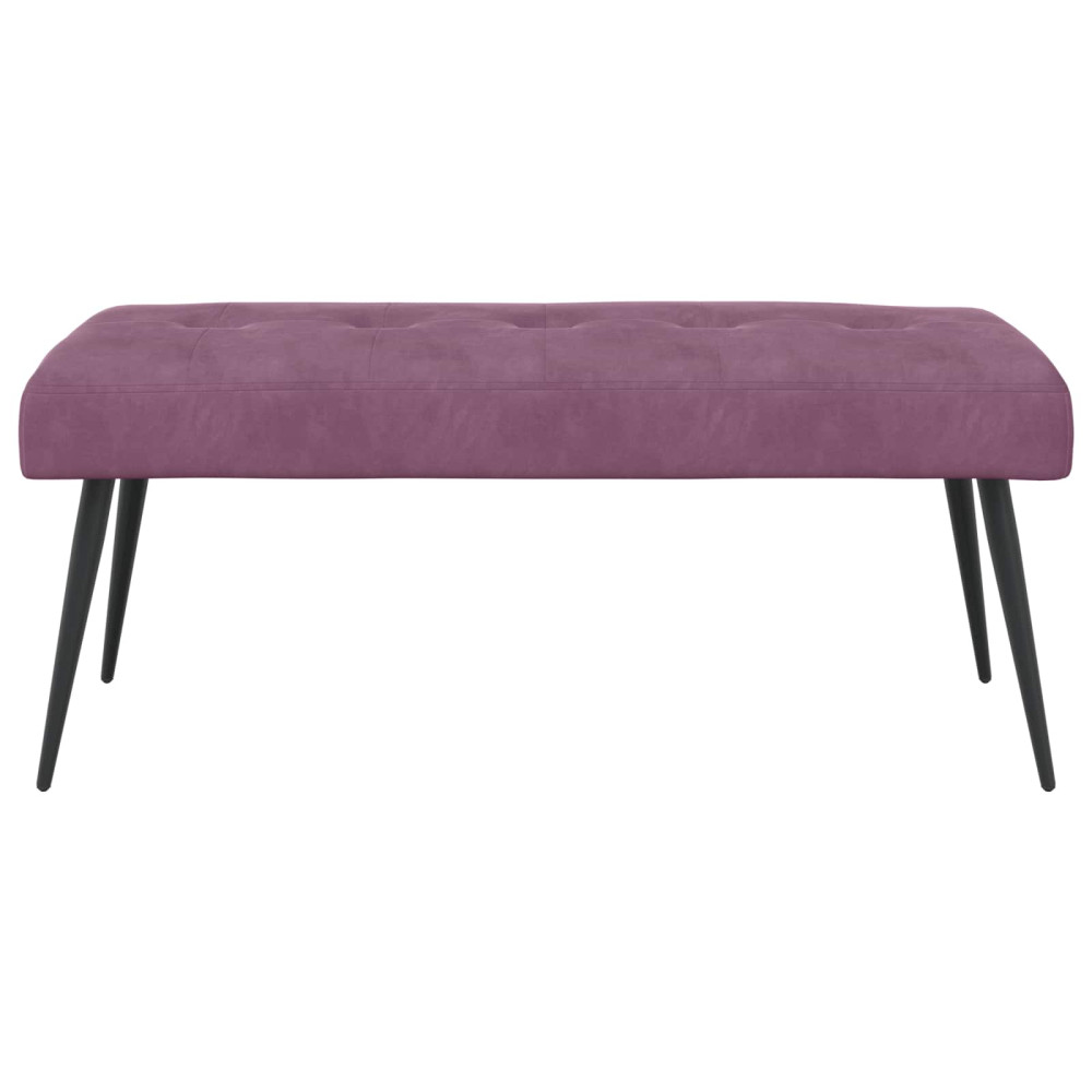 Produktbild för Bänk med knappar Lila 110 x 40 x 46 cm Sammet
