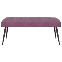 Produktbild för Bänk med knappar Lila 110 x 40 x 46 cm Sammet