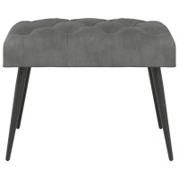 Produktbild för Bänk med knappar Mörkgrå 60 x 40 x 45 cm Sammet
