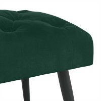 Produktbild för Bänk med knappar Mörkgrön 60 x 40 x 45 cm Sammet