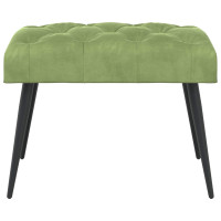 Produktbild för Bänk med knappar Ljusgrön 60 x 40 x 45 cm Sammet
