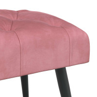 Produktbild för Bänk med knappar Rosa 60 x 40 x 45 cm Sammet
