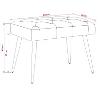 Produktbild för Bänk med knappar Rosa 60 x 40 x 45 cm Sammet