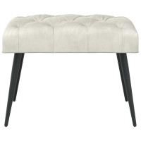Produktbild för Bänk med knappar Gräddvit 60 x 40 x 45 cm Sammet