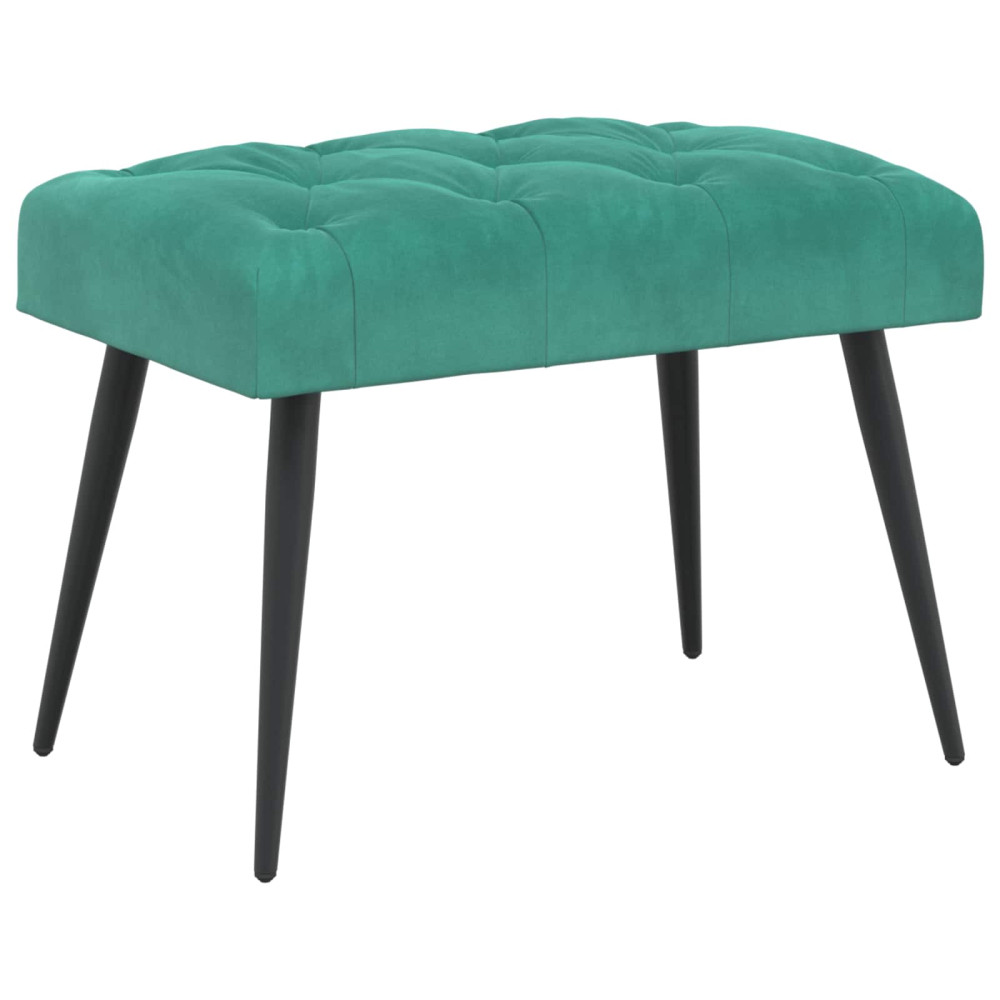 Produktbild för Bänk med knappar Turkos 60 x 40 x 45 cm Sammet