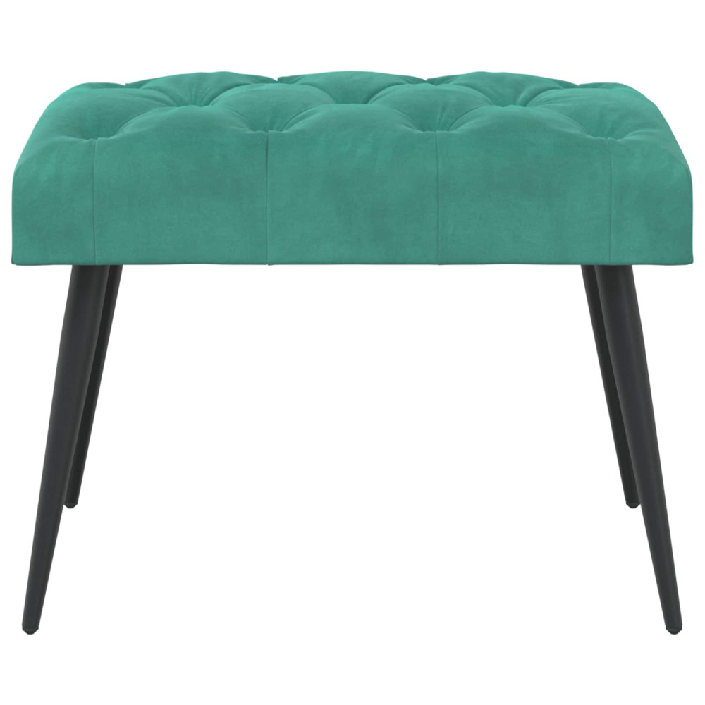 Produktbild för Bänk med knappar Turkos 60 x 40 x 45 cm Sammet