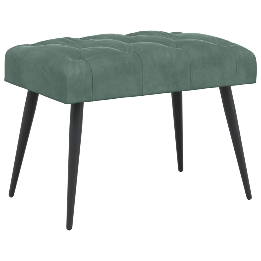 Produktbild för Bänk med knappar Havgrön 60 x 40 x 45 cm Sammet
