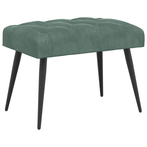 vidaXL Bänk med knappar Havgrön 60 x 40 x 45 cm Sammet