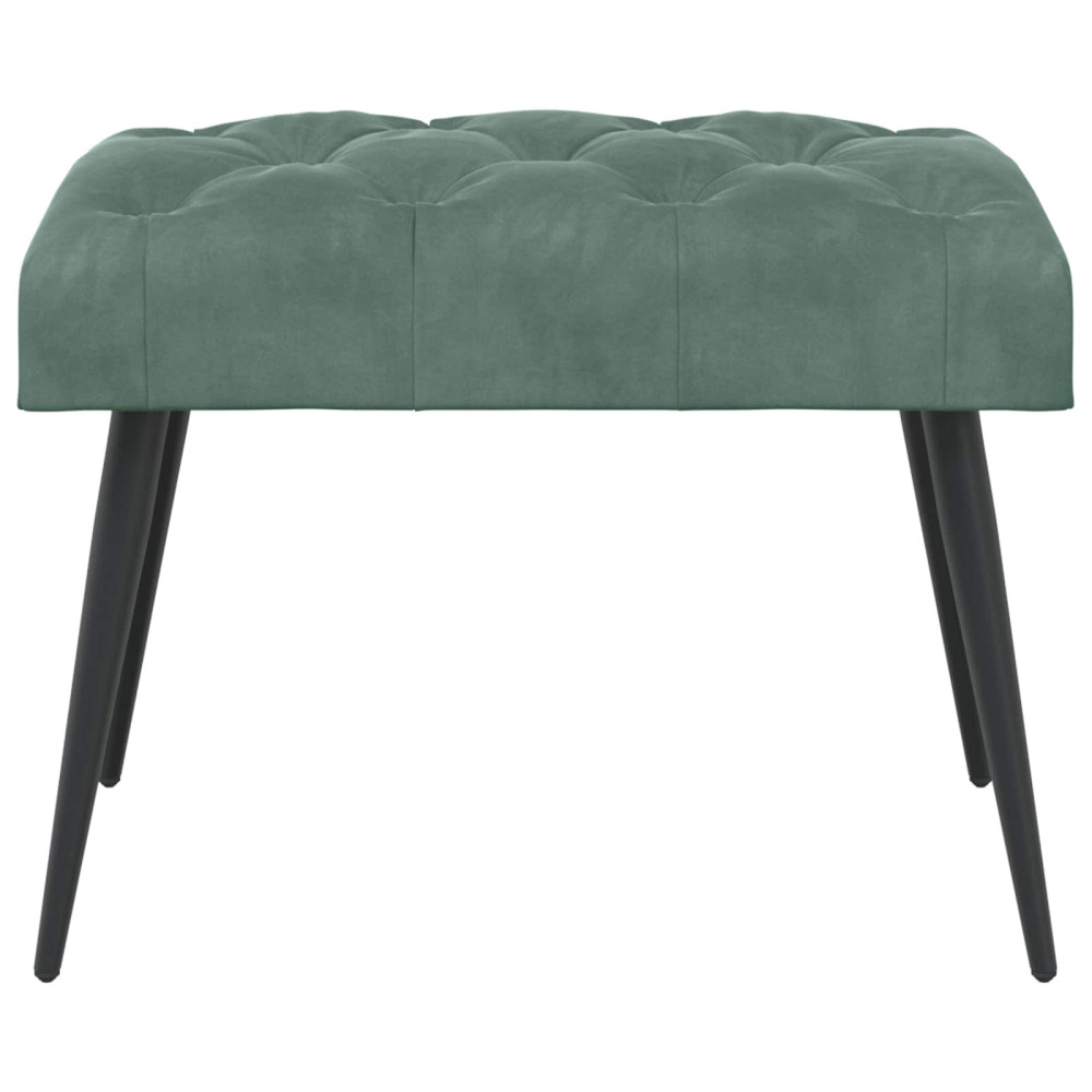 Produktbild för Bänk med knappar Havgrön 60 x 40 x 45 cm Sammet