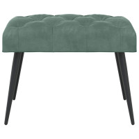 Produktbild för Bänk med knappar Havgrön 60 x 40 x 45 cm Sammet