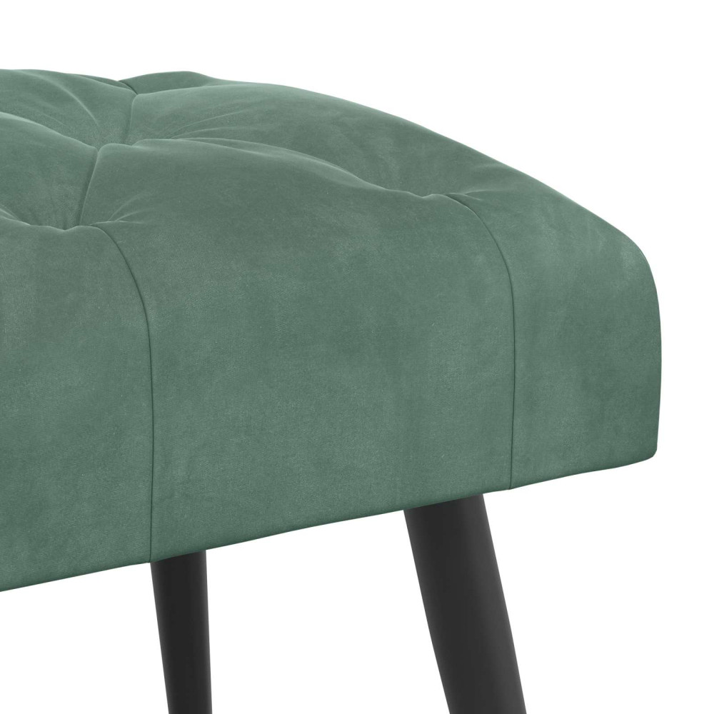 Produktbild för Bänk med knappar Havgrön 60 x 40 x 45 cm Sammet