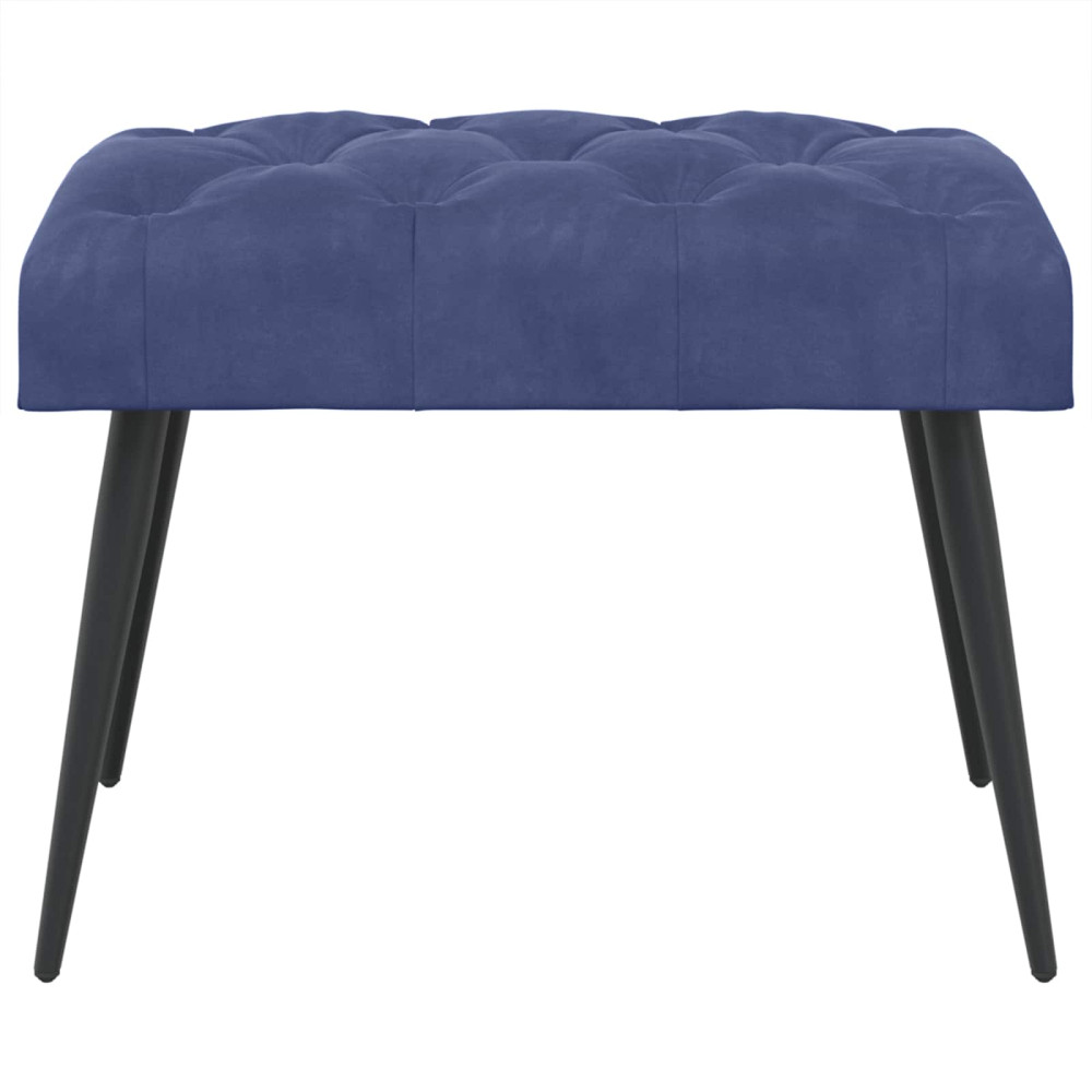 Produktbild för Bänk med knappar Polisblå 60 x 40 x 45 cm Sammet