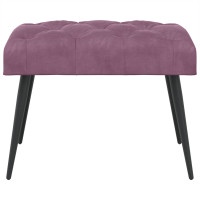 Produktbild för Bänk med knappar Lila 60 x 40 x 45 cm Sammet